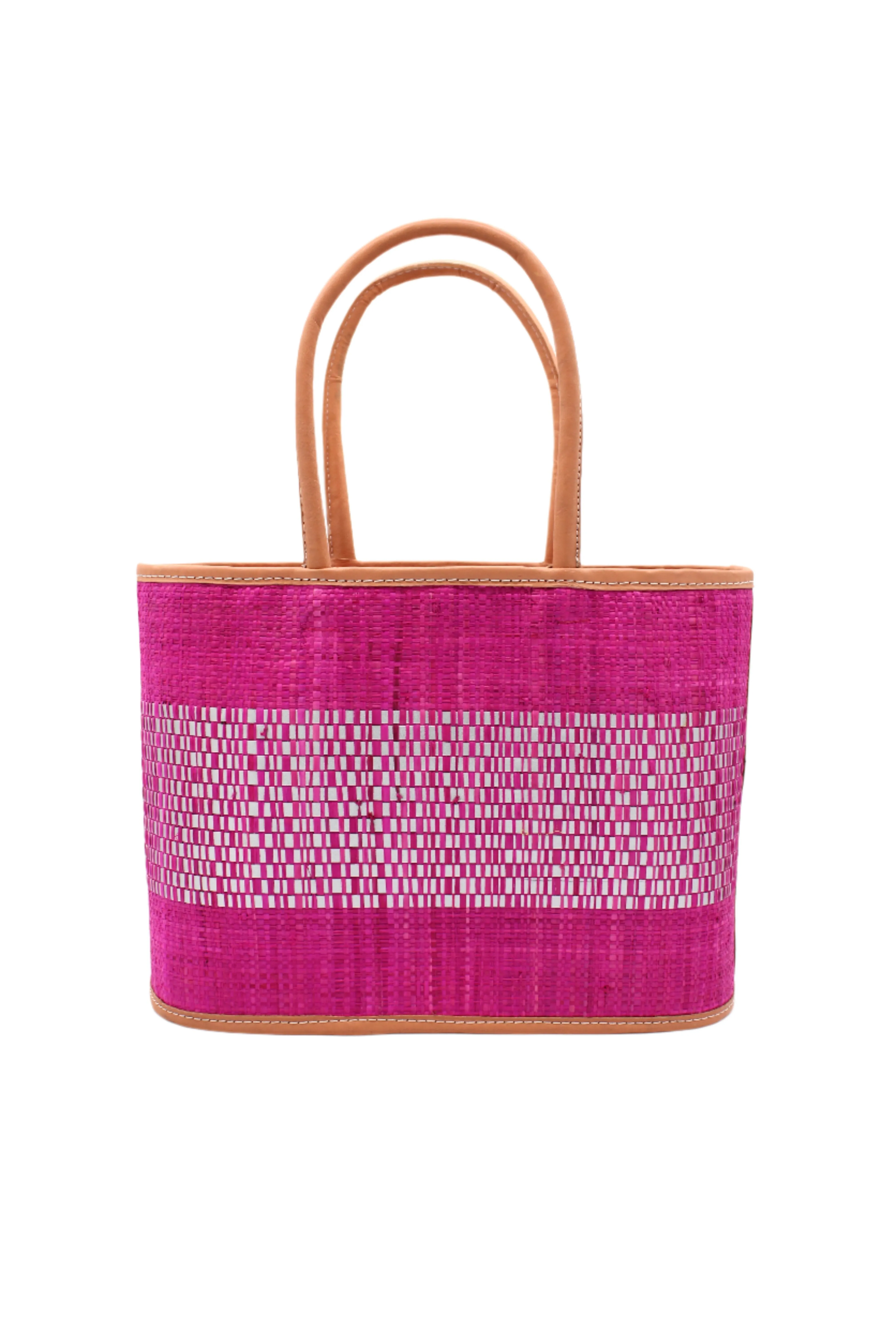 Wynwood Straw Tote Handbag with Metallic Detailing