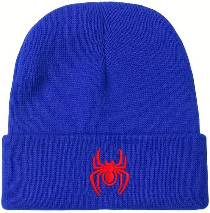Y2k Beanie Hat for Women Men Knitted Spider Graphic Beanies Hats Caps Warm Casual Skullies Winter Beanie
