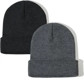 ZOORON Beanie for Women Men Unisex Cuffed Plain Skull Knit Hat Soft Fisherman Beanies Winter Hats